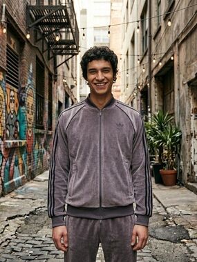 Adidas Originals SST Adicolor Velour Track Top Jacket - JX1562 - SMALL NWT Men's